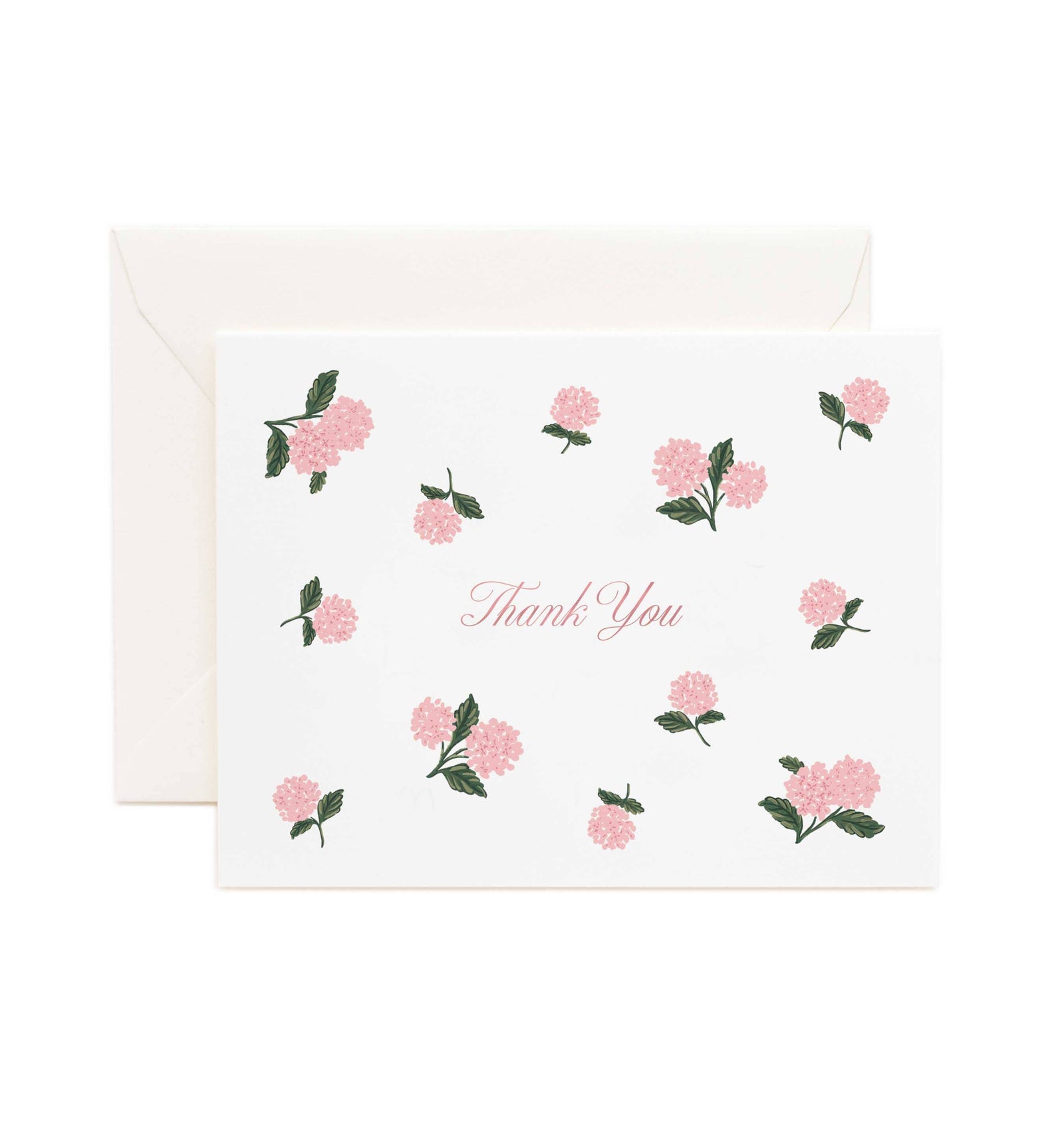 Boxed Set of Pink Hydrangea Thank You Cards - The Preppy Bunny
