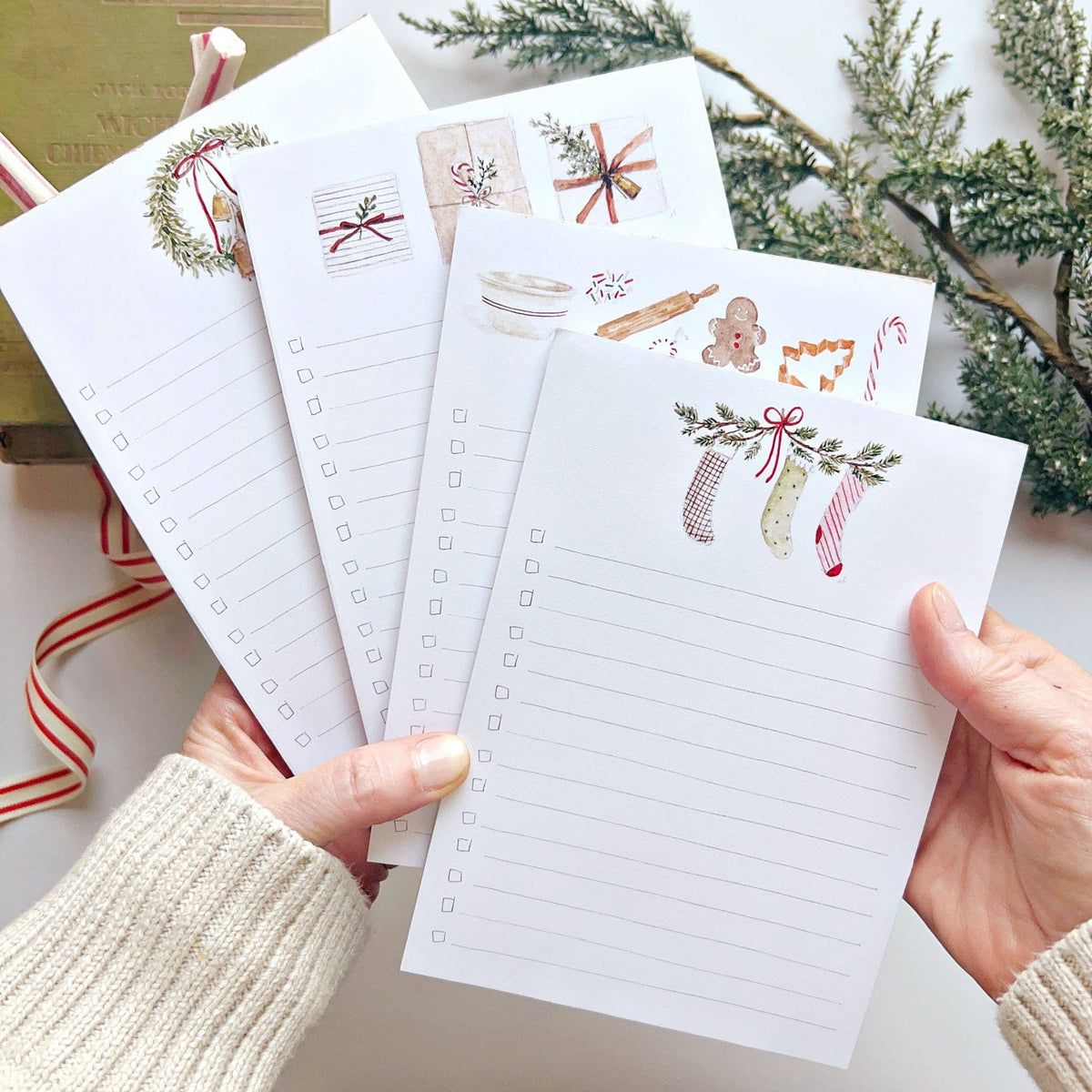 Christmas Checklist Notepad - The Preppy Bunny