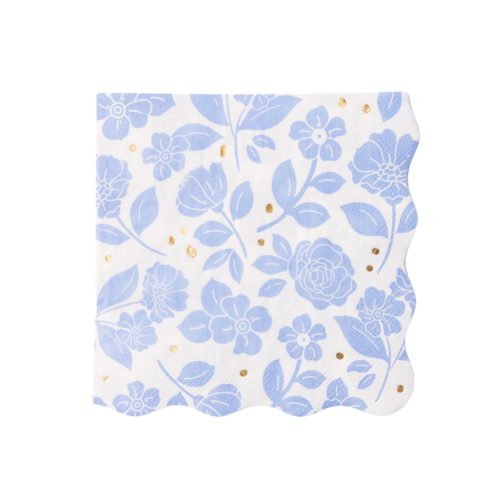 BLUE BELLE ELEGANT FLORAL DINNER NAPKINS - The Preppy Bunny