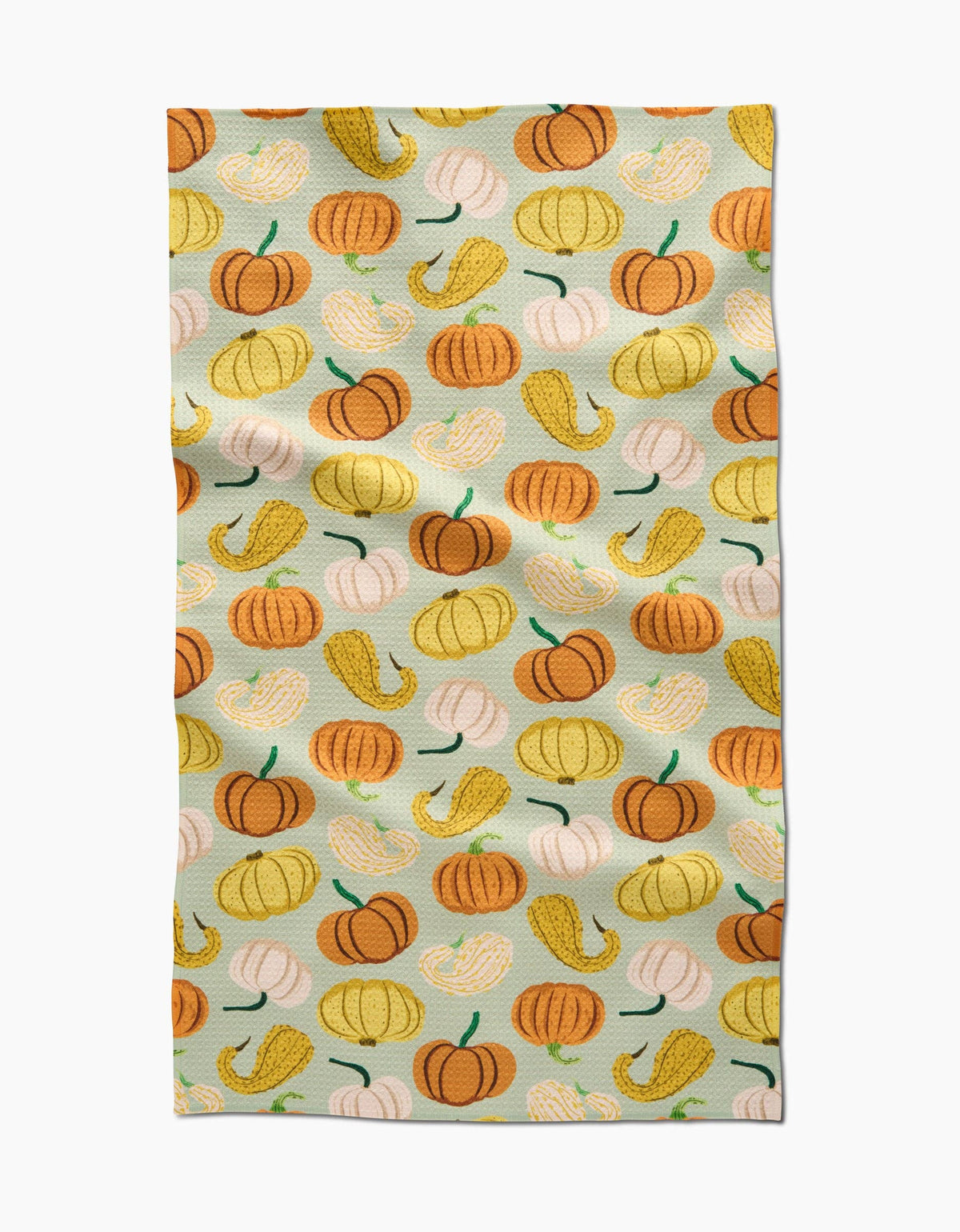 Pumpkins And Gourds Tea Towel by Geometry - The Preppy Bunny