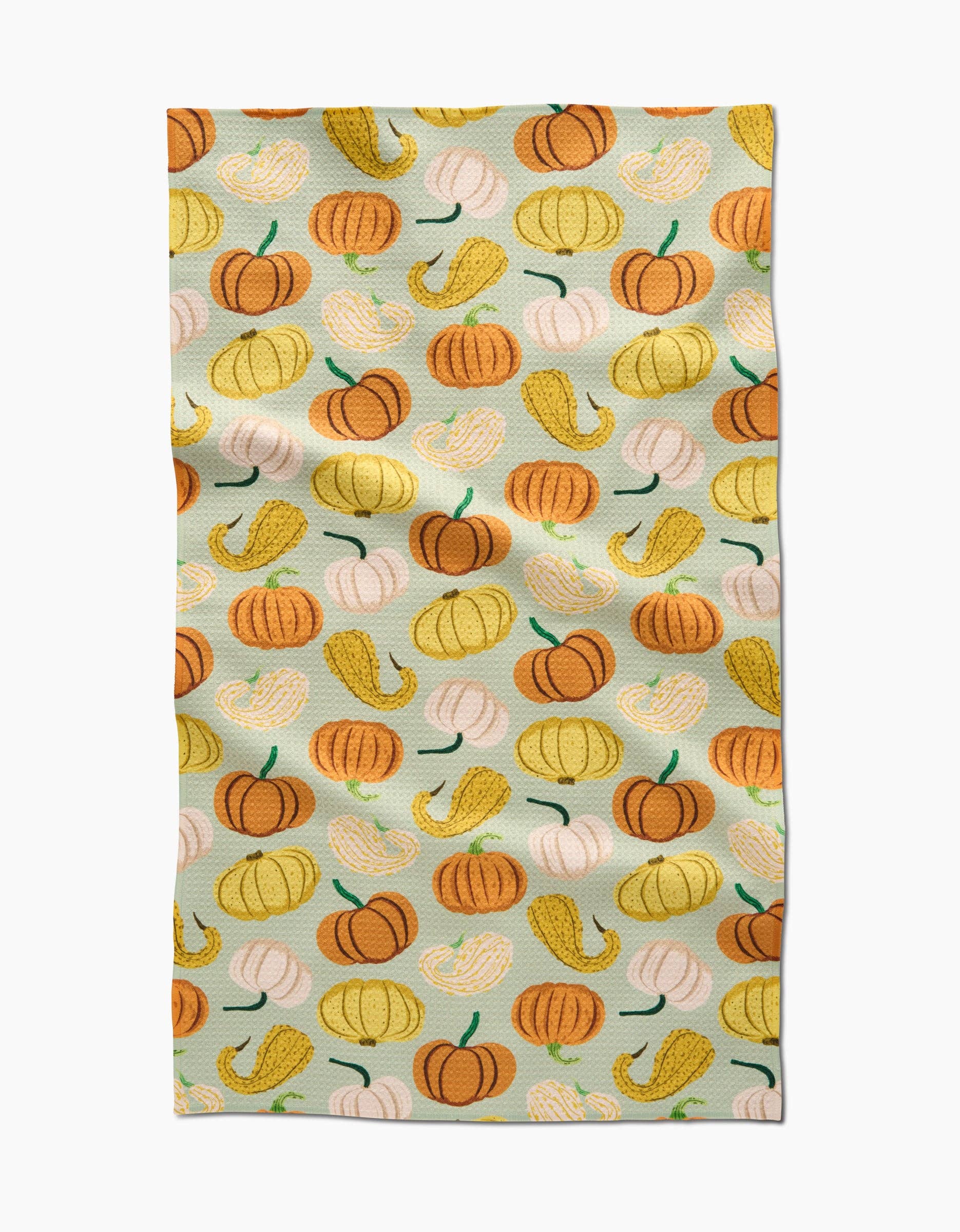 Pumpkins And Gourds Tea Towel by Geometry - The Preppy Bunny