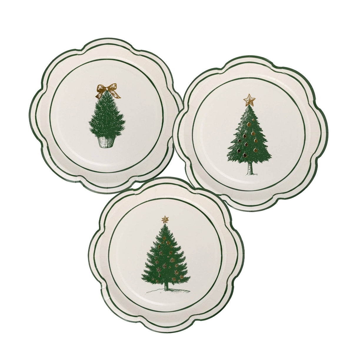 Christmas Lane Paper Plate Set - The Preppy Bunny