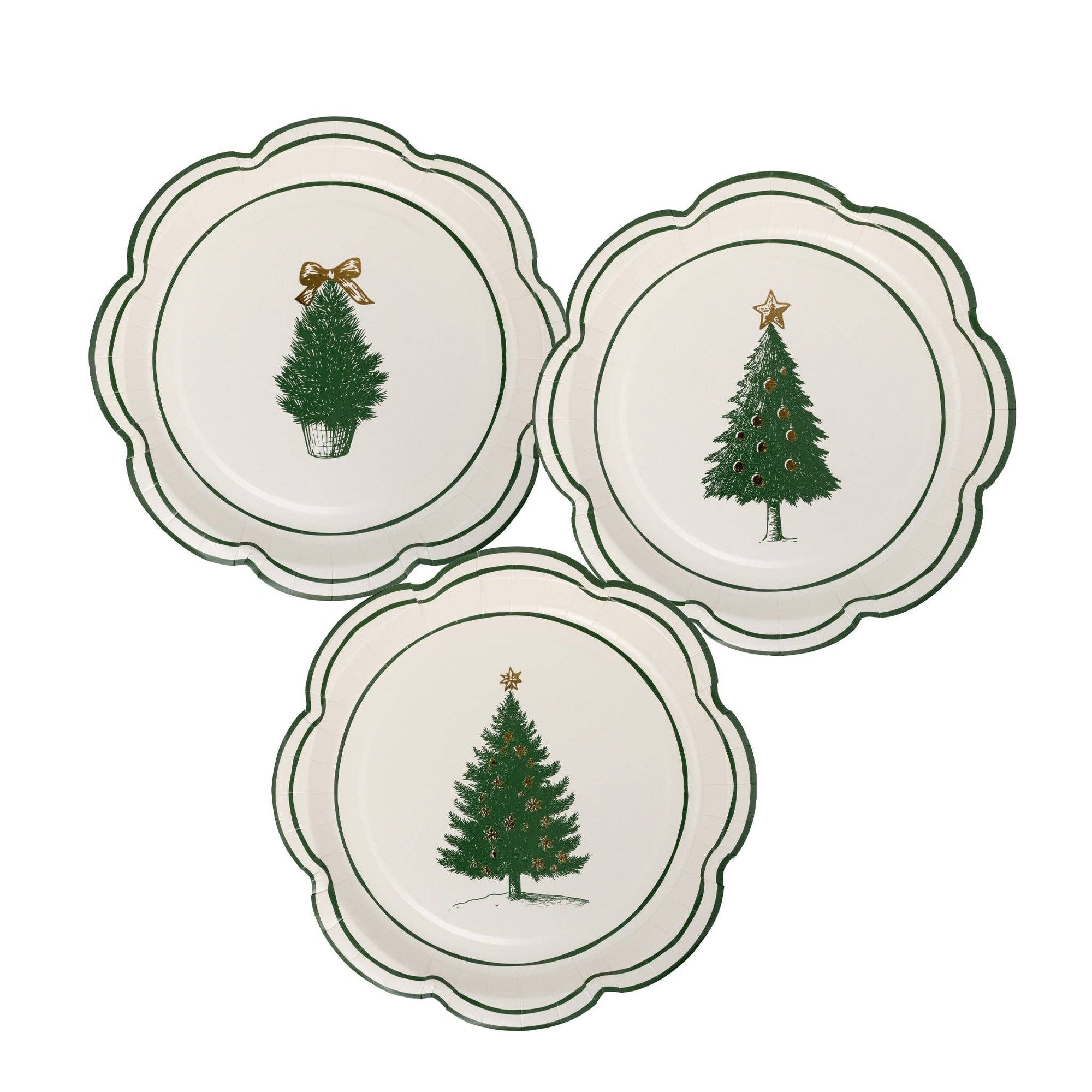 Christmas Lane Paper Plate Set - The Preppy Bunny