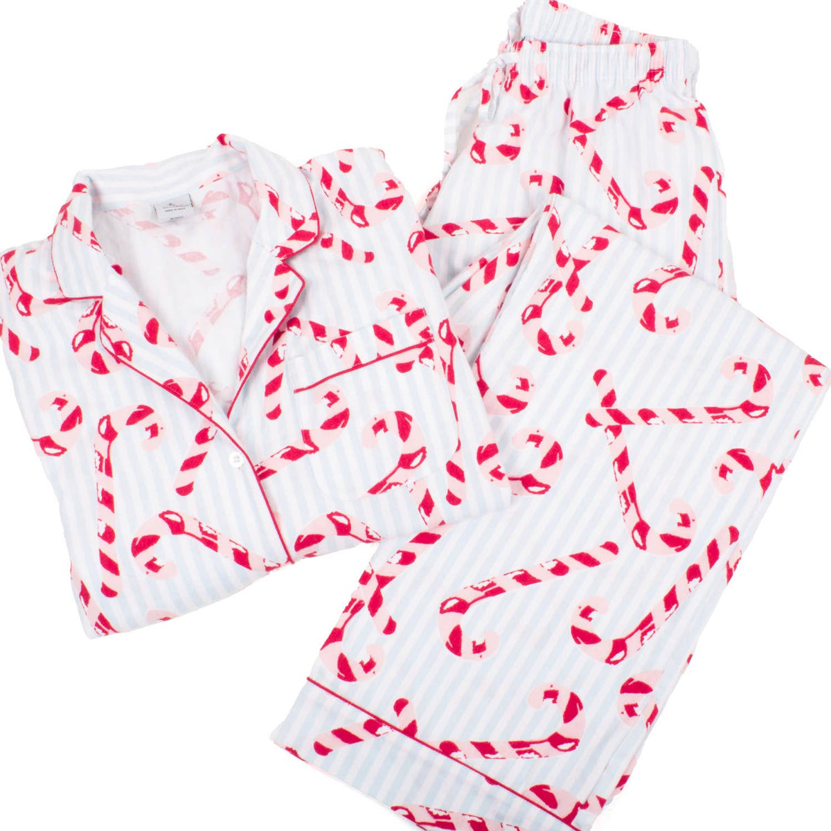 Candy Cane Stripe Flannel PJ Set