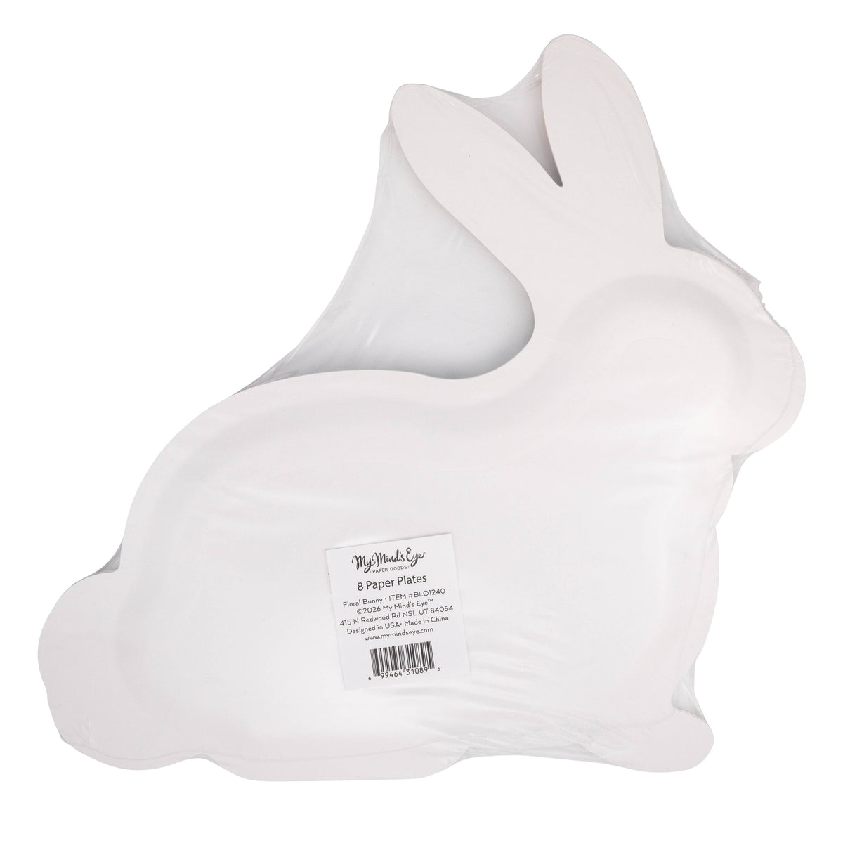 Floral Bunny Paper Plates - The Preppy Bunny