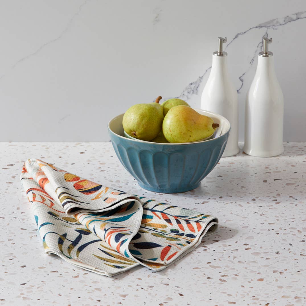 Colorful Leaves | Microfiber Kitchen Dish Towel - The Preppy Bunny