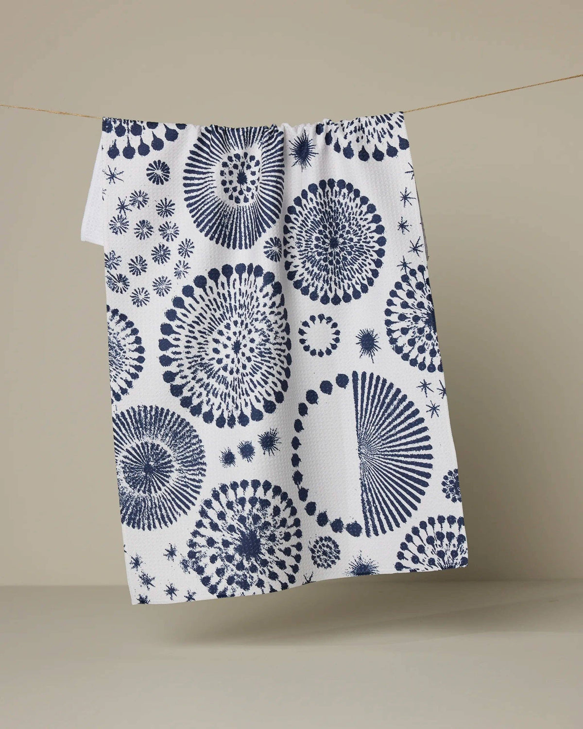 Freedom Sparks Blue Tea Towel by Geometry