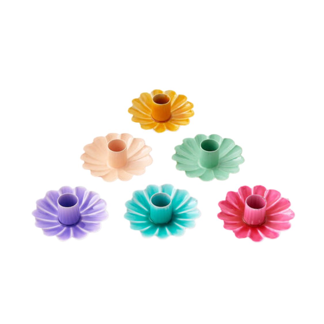 Scallop Taper Candle Holder - 6 colors available - The Preppy Bunny