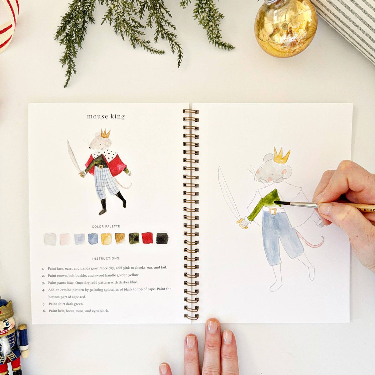 Nutcracker Watercolor Workbook - The Preppy Bunny