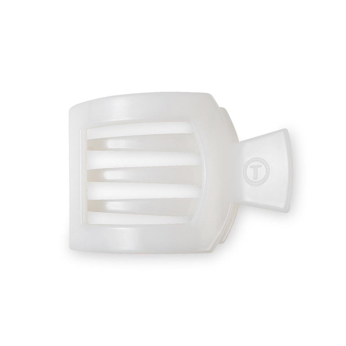 Square Flat Hair Clip | Small | Coconut White