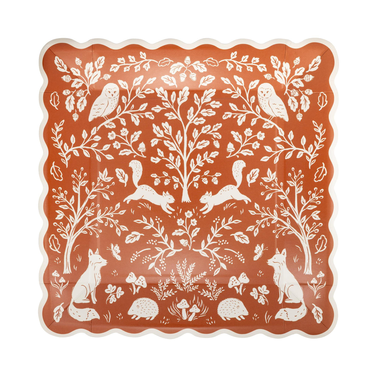 Acorn Grove Square Paper Plates