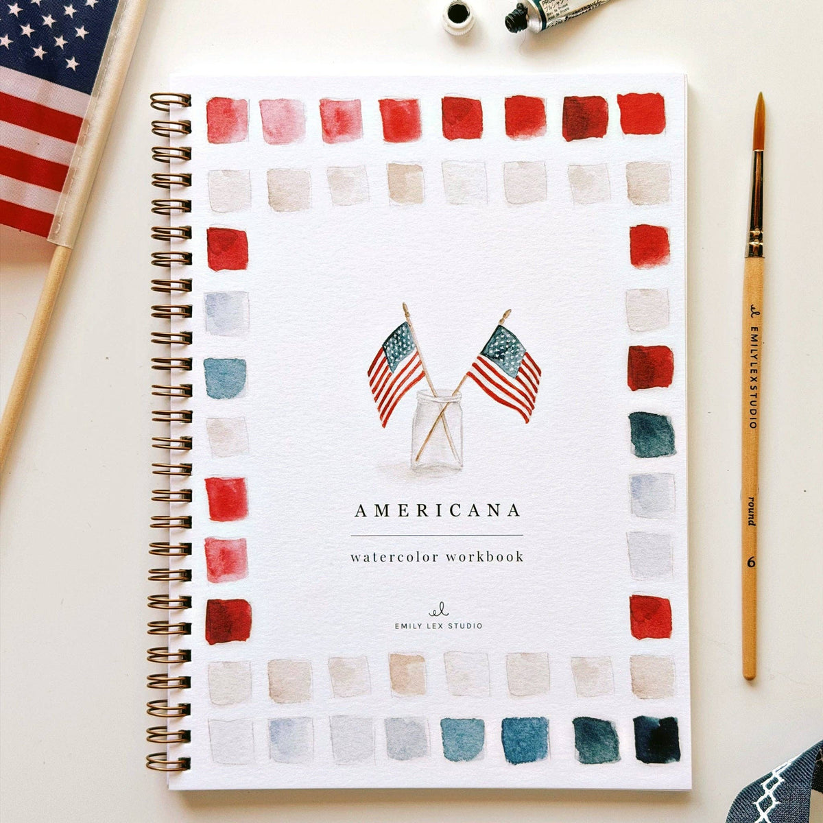Americana watercolor workbook - The Preppy Bunny
