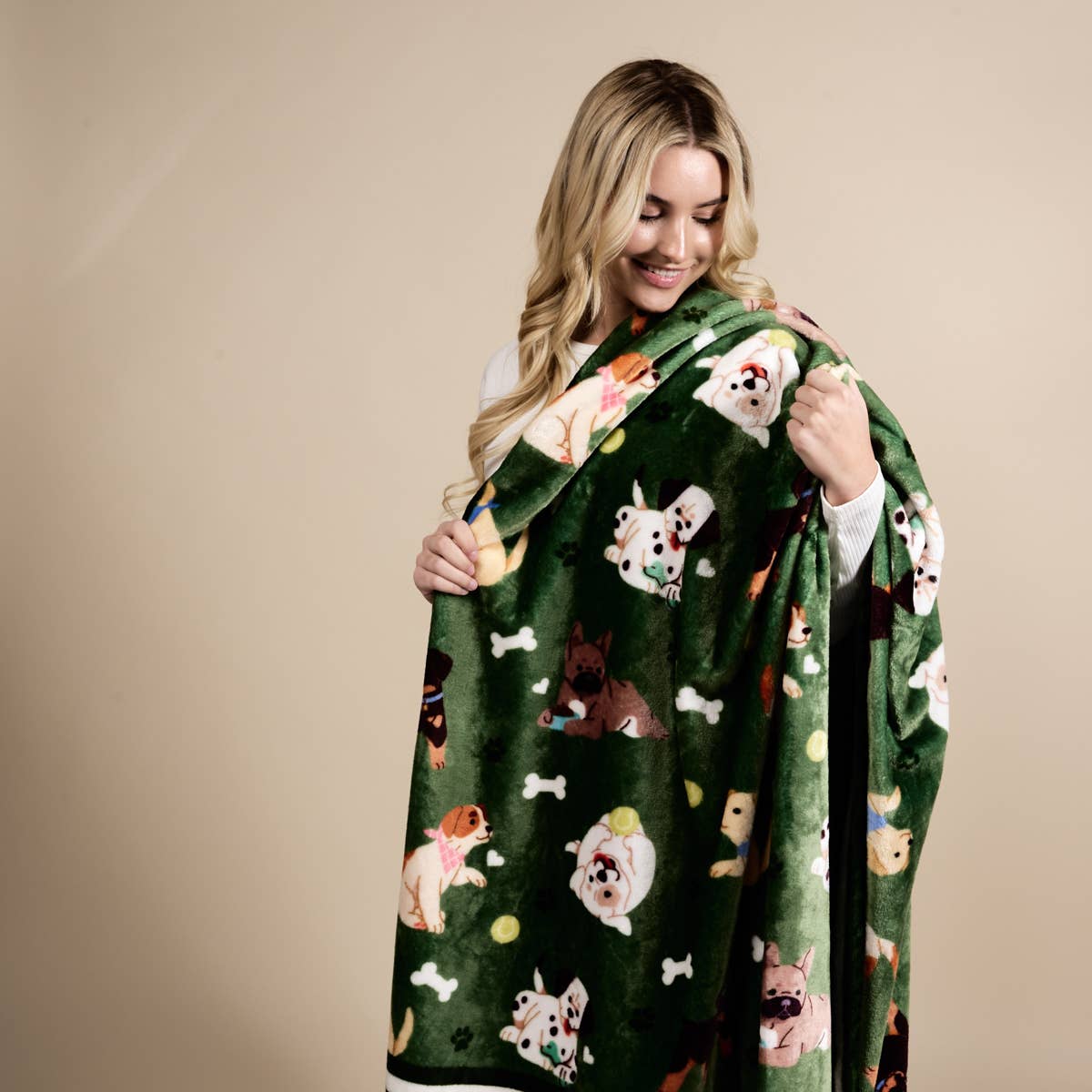 Snuggle Up Plush Blanket in Dog Days - The Preppy Bunny