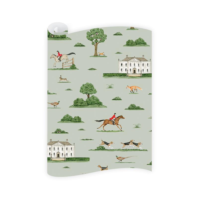 Fox Hunt Wrapping Paper - The Preppy Bunny