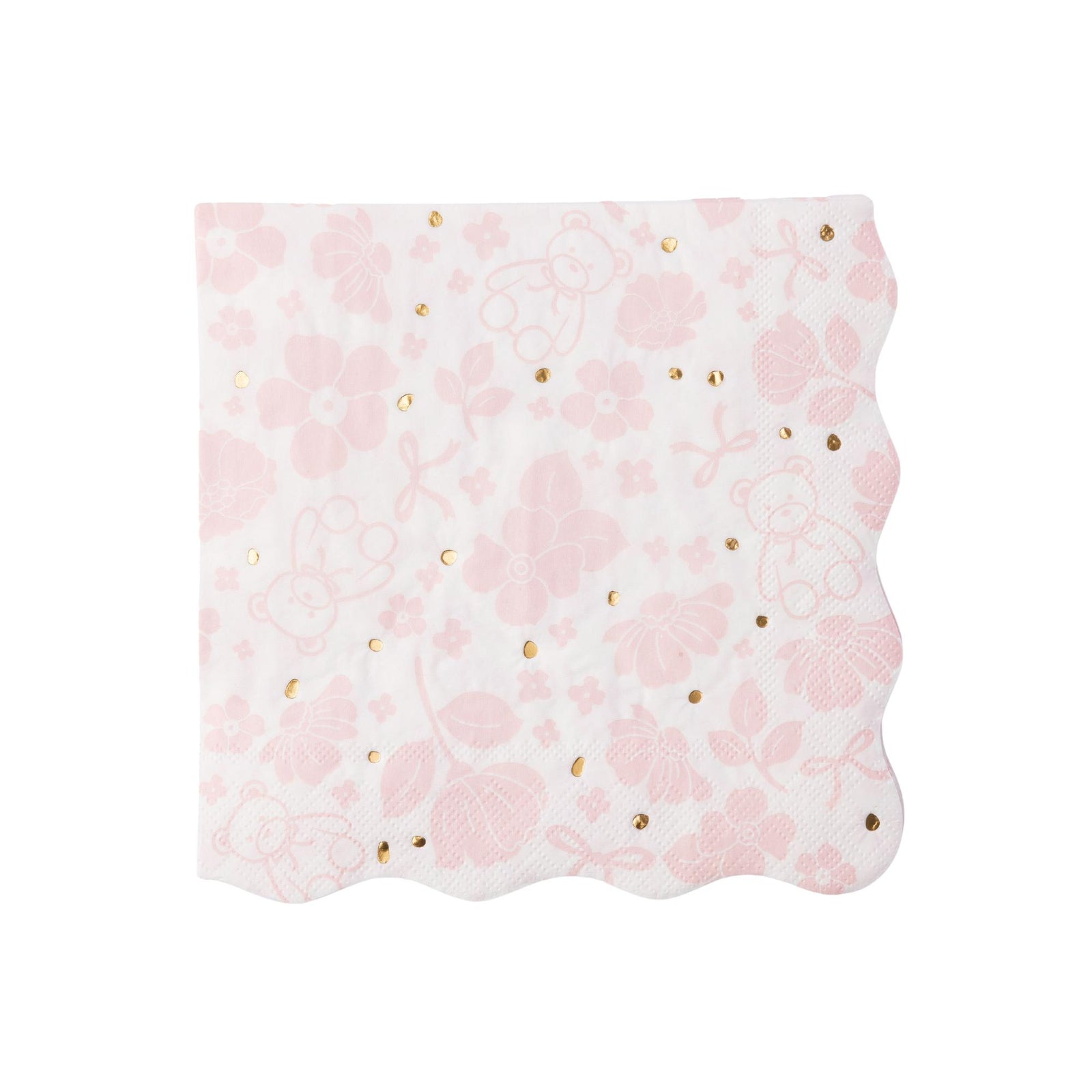 EMMA BEAR PINK LARGE NAPKINS - The Preppy Bunny