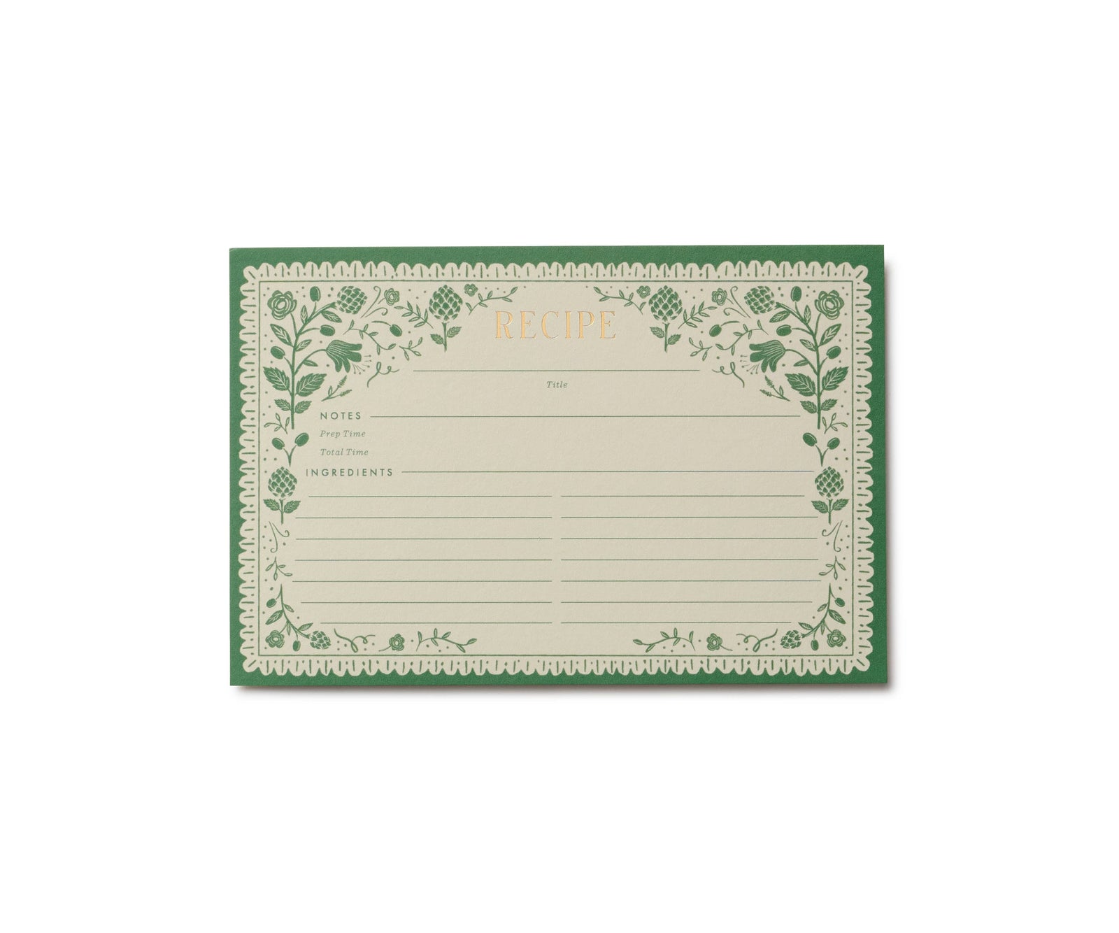 Pack of 12 Artichoke Recipe Cards - The Preppy Bunny
