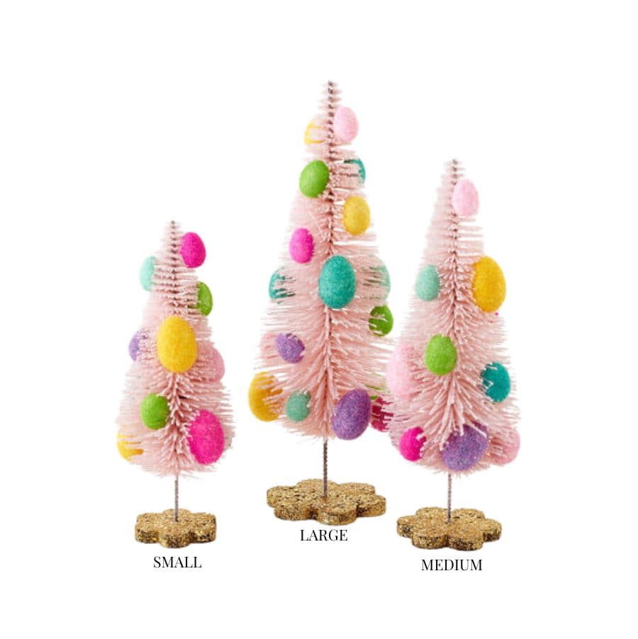 Pink Sisal Tree with Eggs - 3 sizes available - The Preppy Bunny