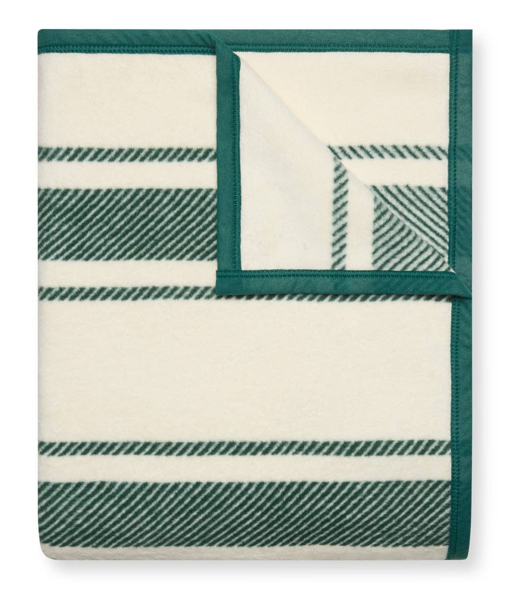 Dockside Stripe Evergreen Blanket by ChappyWrap - The Preppy Bunny