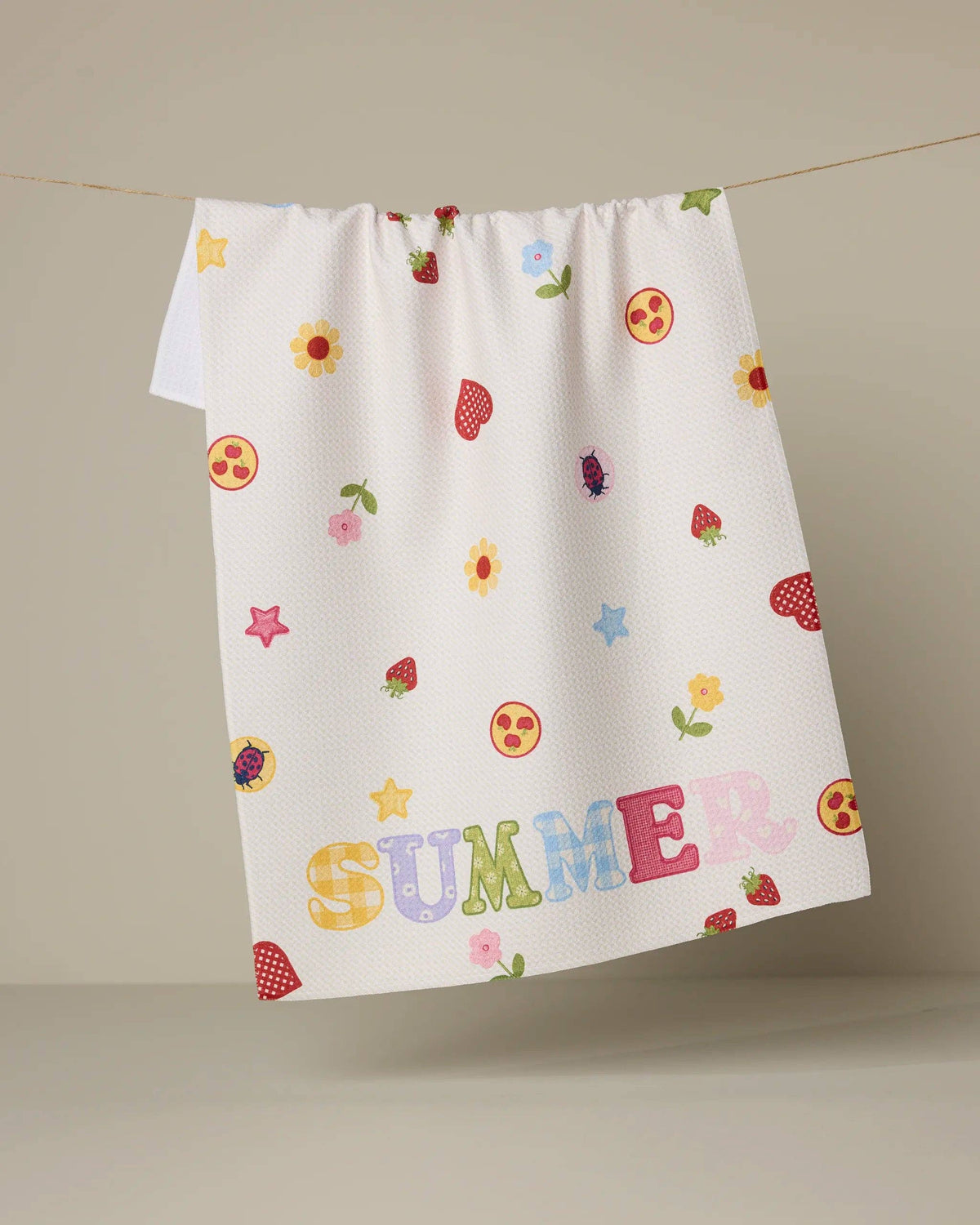 Summer Alphabet Tea Towel by Geometry