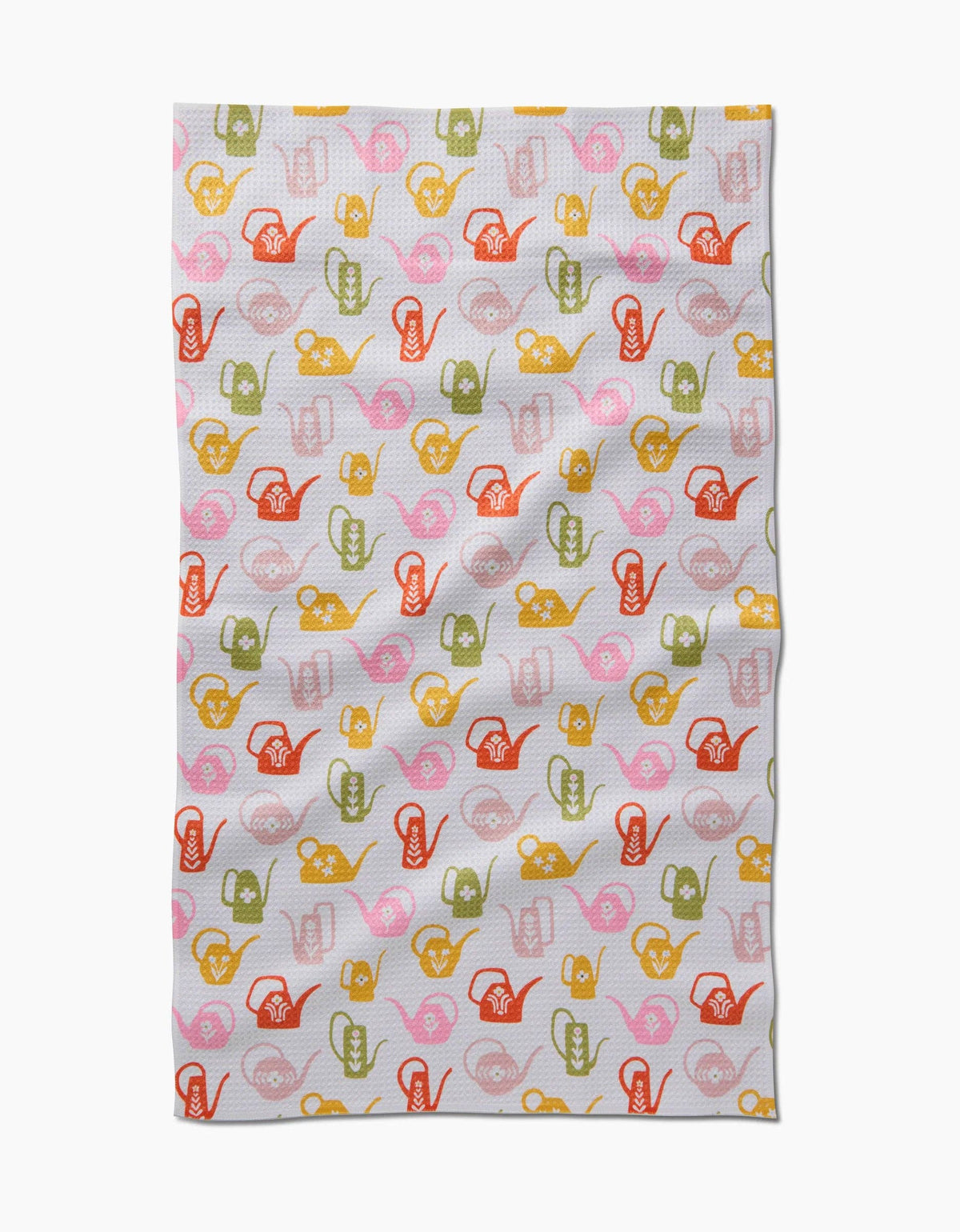 Retro Watering Cans Tea Towel by Geometry