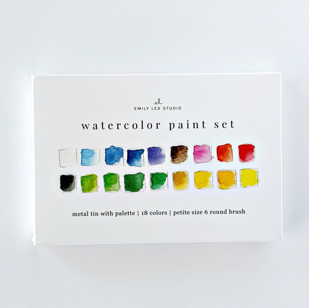 Watercolor paint set - 18 colors with brush