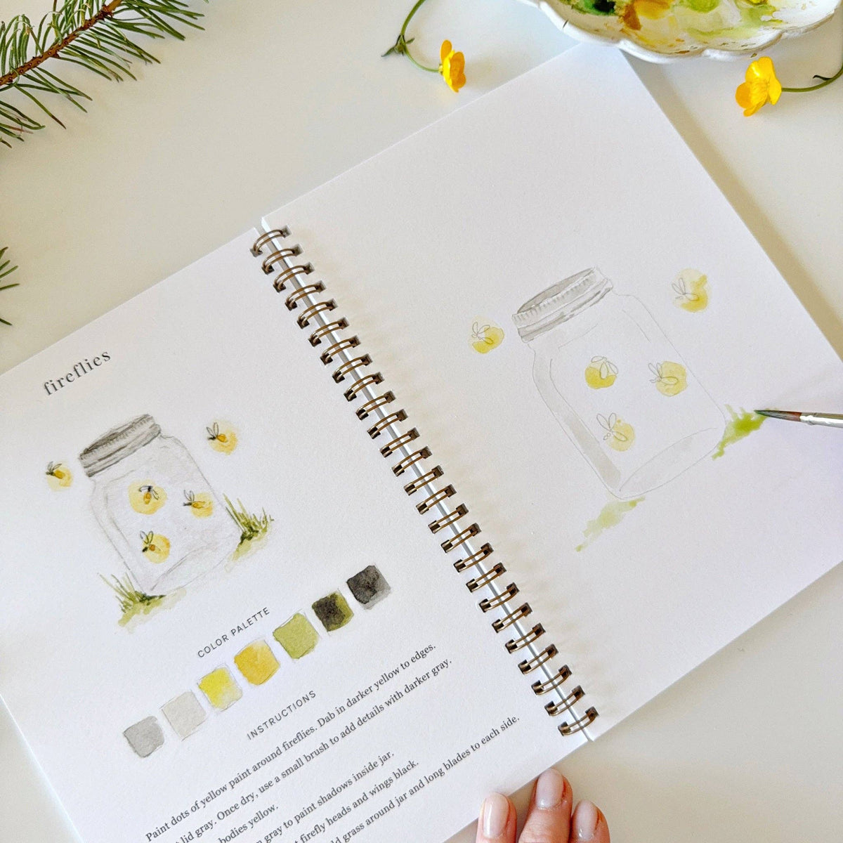 Camping watercolor workbook - The Preppy Bunny