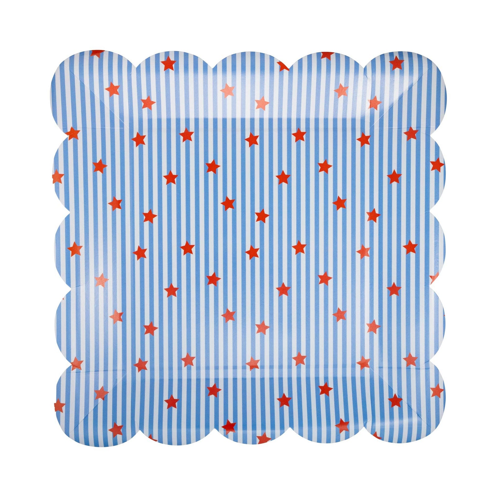 Stripes and Stars Paper Plates - 10" - The Preppy Bunny