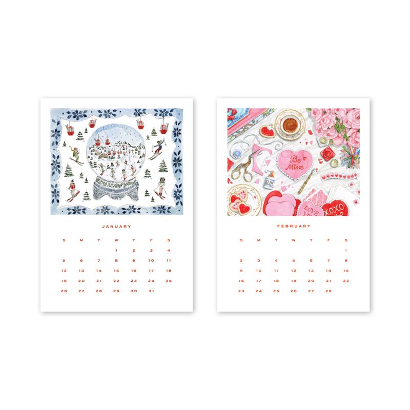 2025 Desktop Calendar Refill Only - The Preppy Bunny