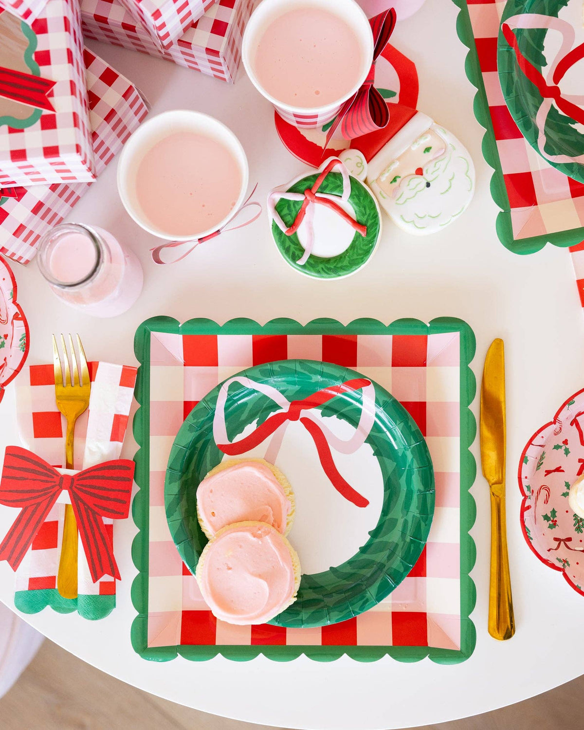Plaid Paper Napkins with Bow - The Preppy Bunny