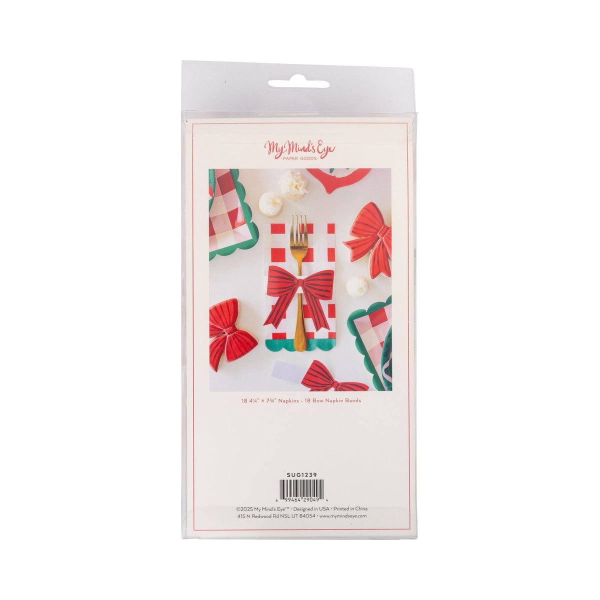 Plaid Paper Napkins with Bow - The Preppy Bunny