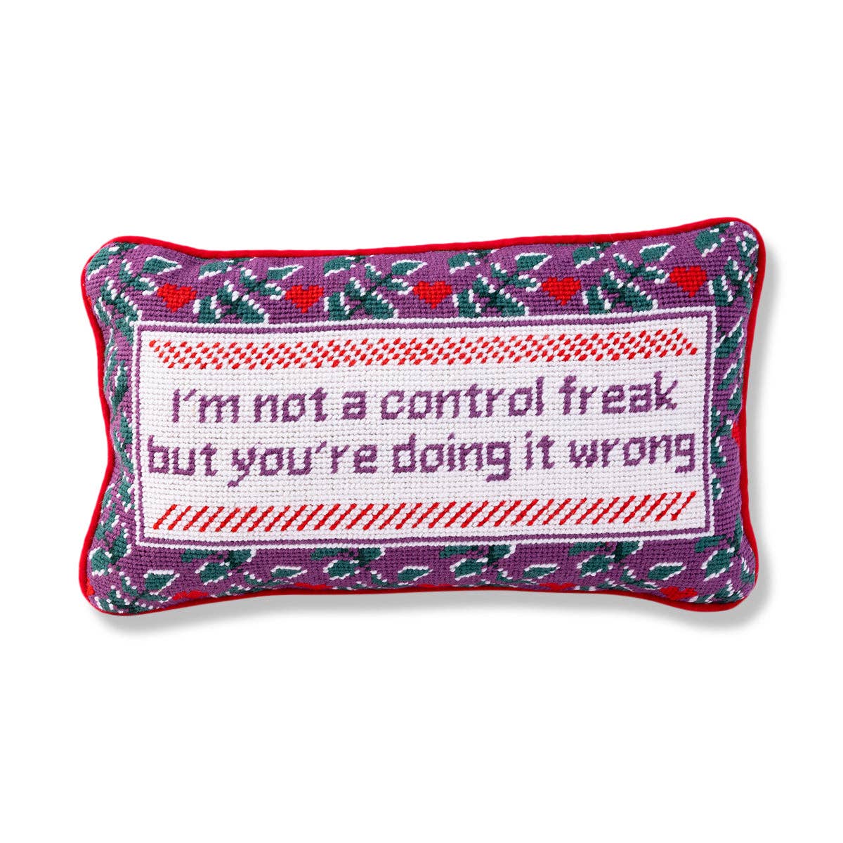 Control Freak Needlepoint Pillow - The Preppy Bunny