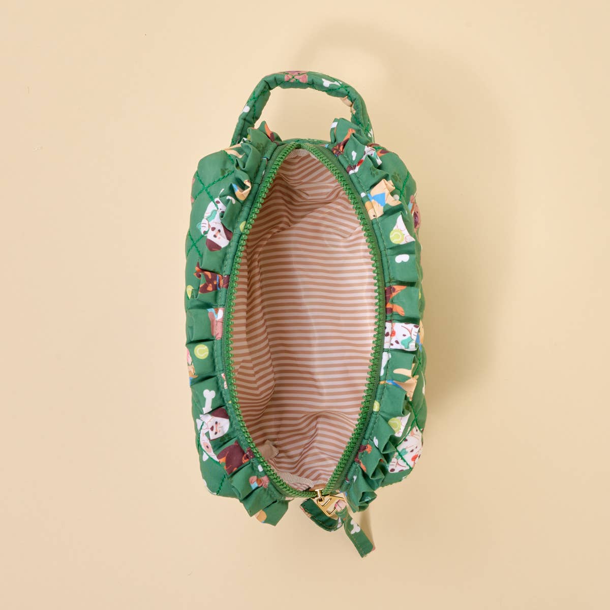 Essentials Quilted Cosmetic Pouch in Dog Days