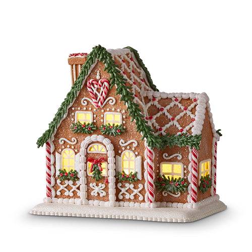 Lighted Gingerbread House with Chimney - The Preppy Bunny