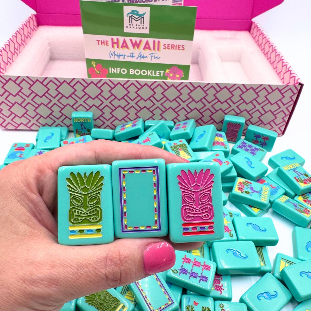 THE HAWAII SERIES | Mahjong Tile Set with Aloha Flair - The Preppy Bunny