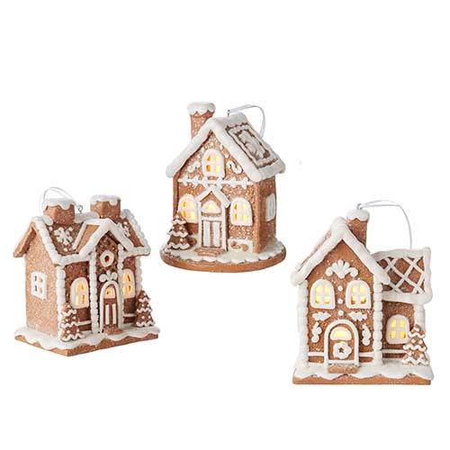 Lighted Gingerbread House Ornament - The Preppy Bunny