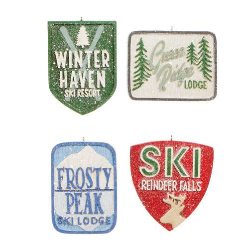 Ski Patch Ornament - 4 styles - The Preppy Bunny