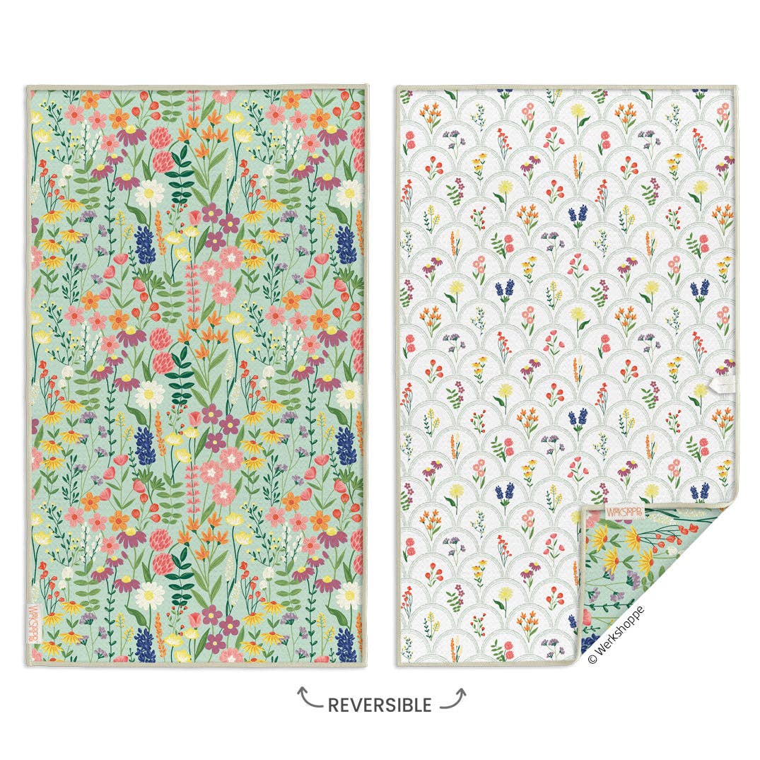 Wildflowers Microfiber Kitchen Towel - The Preppy Bunny