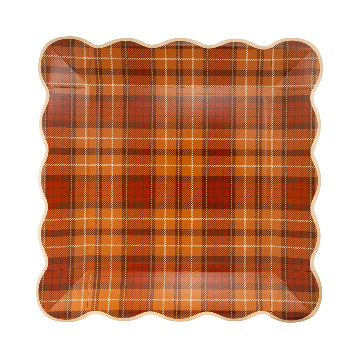 Autumn Plaid Paper Plates