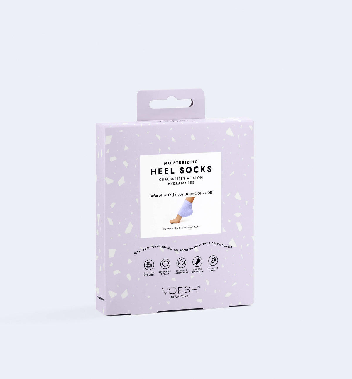 Moisturizing Heel Socks in Purple