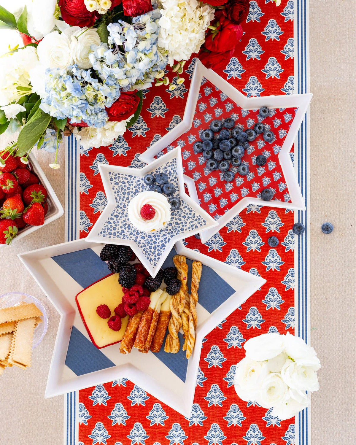 Floral Paper Table Runner - The Preppy Bunny