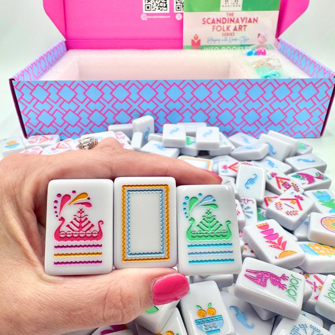 THE SCANDINAVIAN FOLK ART SERIES | Mahjong with Nordic Style - The Preppy Bunny