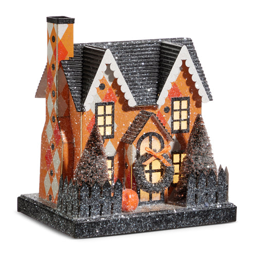 Lighted Halloween Party House