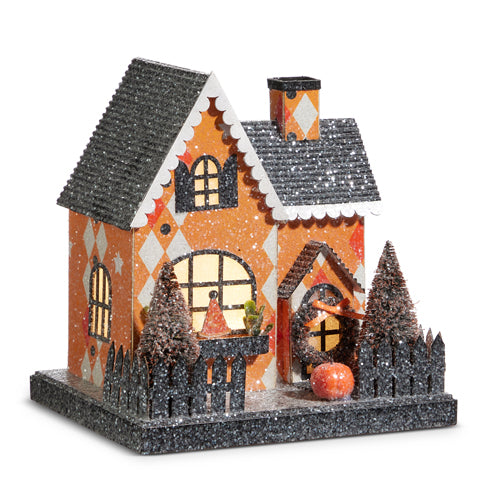 Lighted Halloween Party House