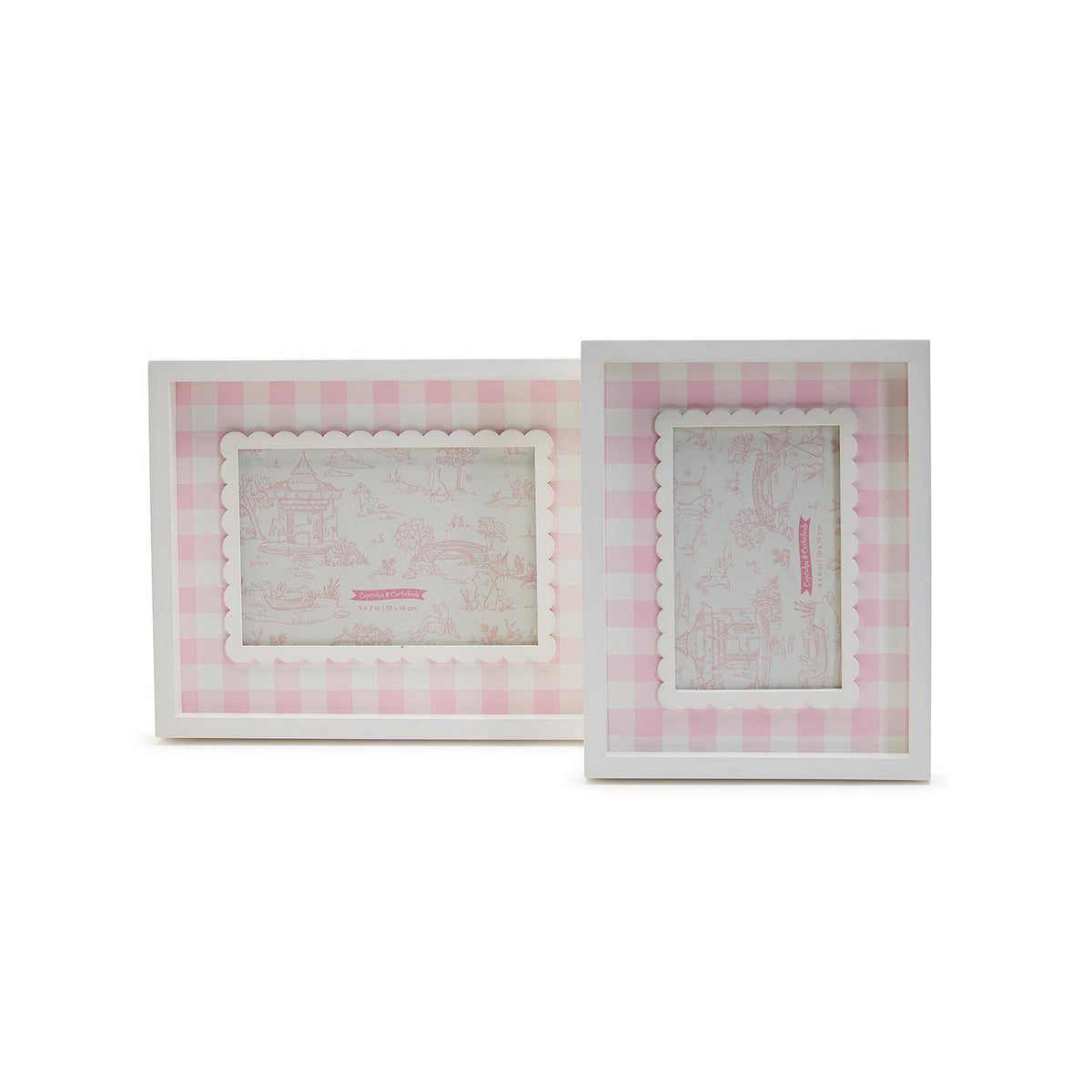 Pink Gingham Photo Frame - 2 sizes available - The Preppy Bunny