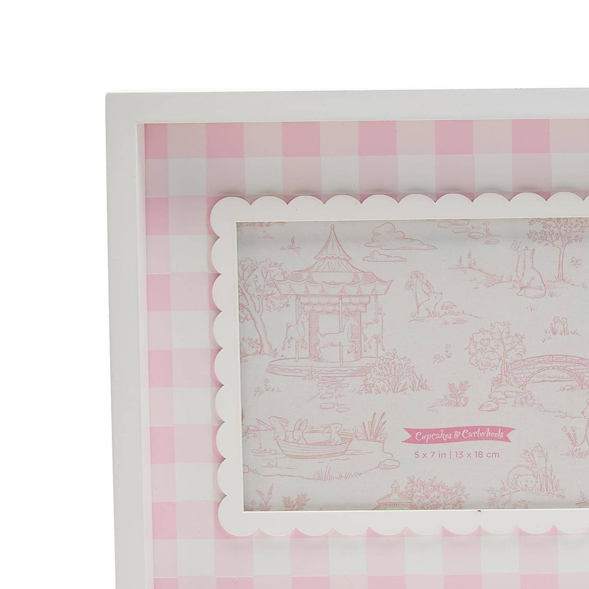 Pink Gingham Photo Frame - 2 sizes available - The Preppy Bunny