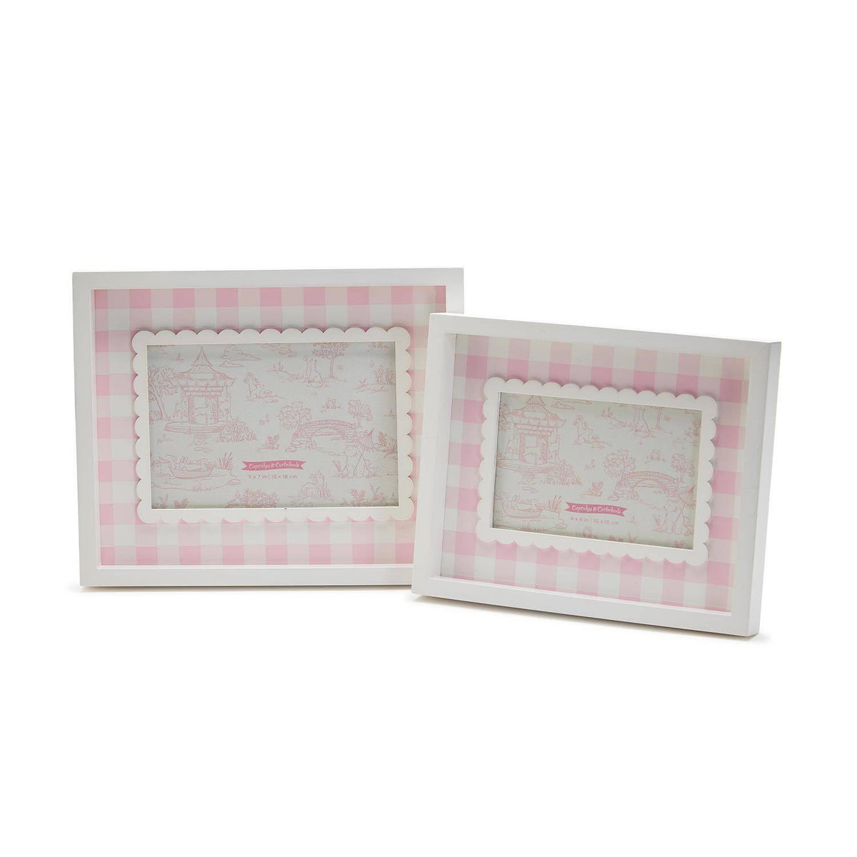 Pink Gingham Photo Frame - 2 sizes available - The Preppy Bunny