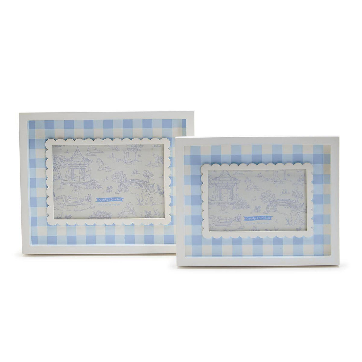 Blue Gingham Photo Frame - 2 sizes available - The Preppy Bunny