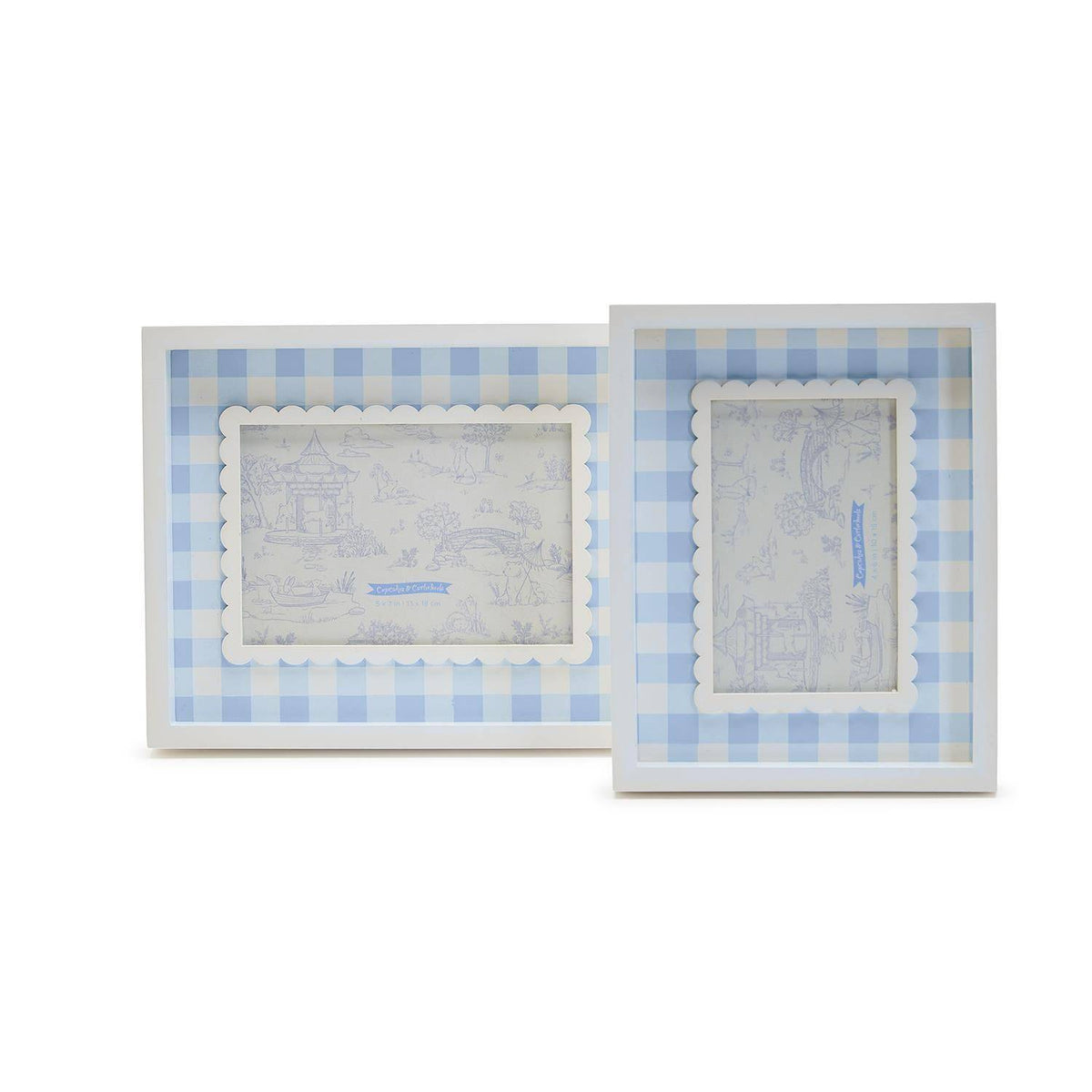 Blue Gingham Photo Frame - 2 sizes available - The Preppy Bunny