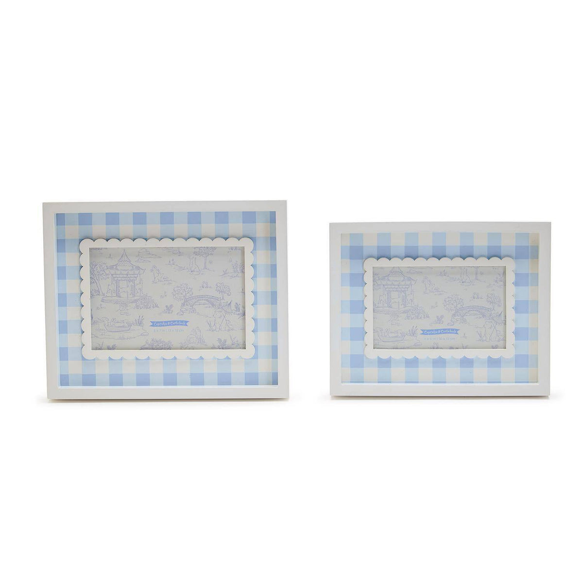 Blue Gingham Photo Frame - 2 sizes available - The Preppy Bunny