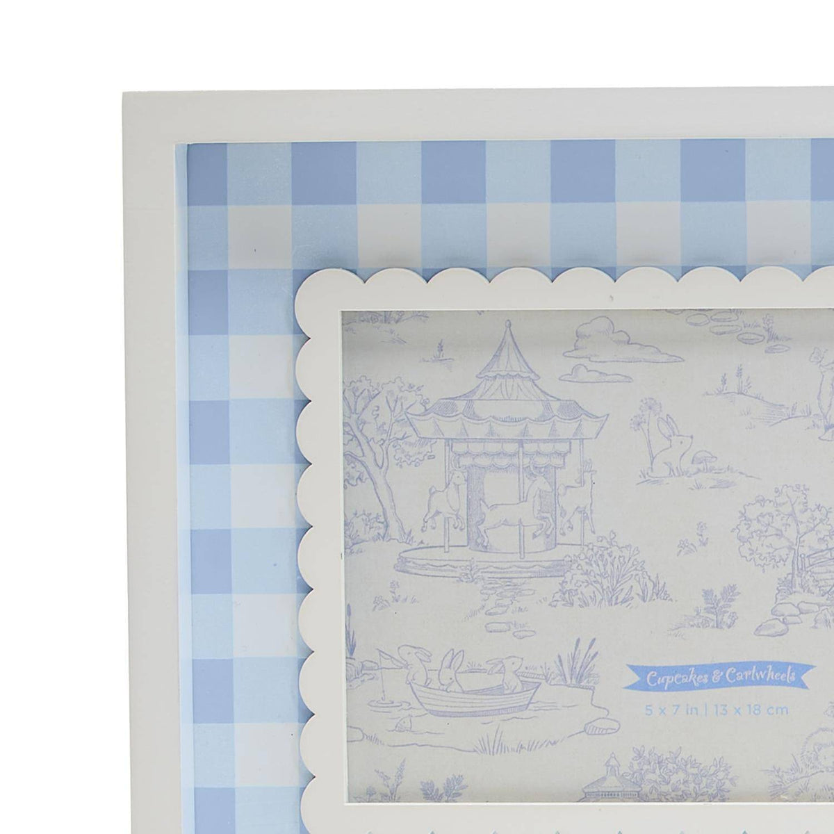 Blue Gingham Photo Frame - 2 sizes available - The Preppy Bunny